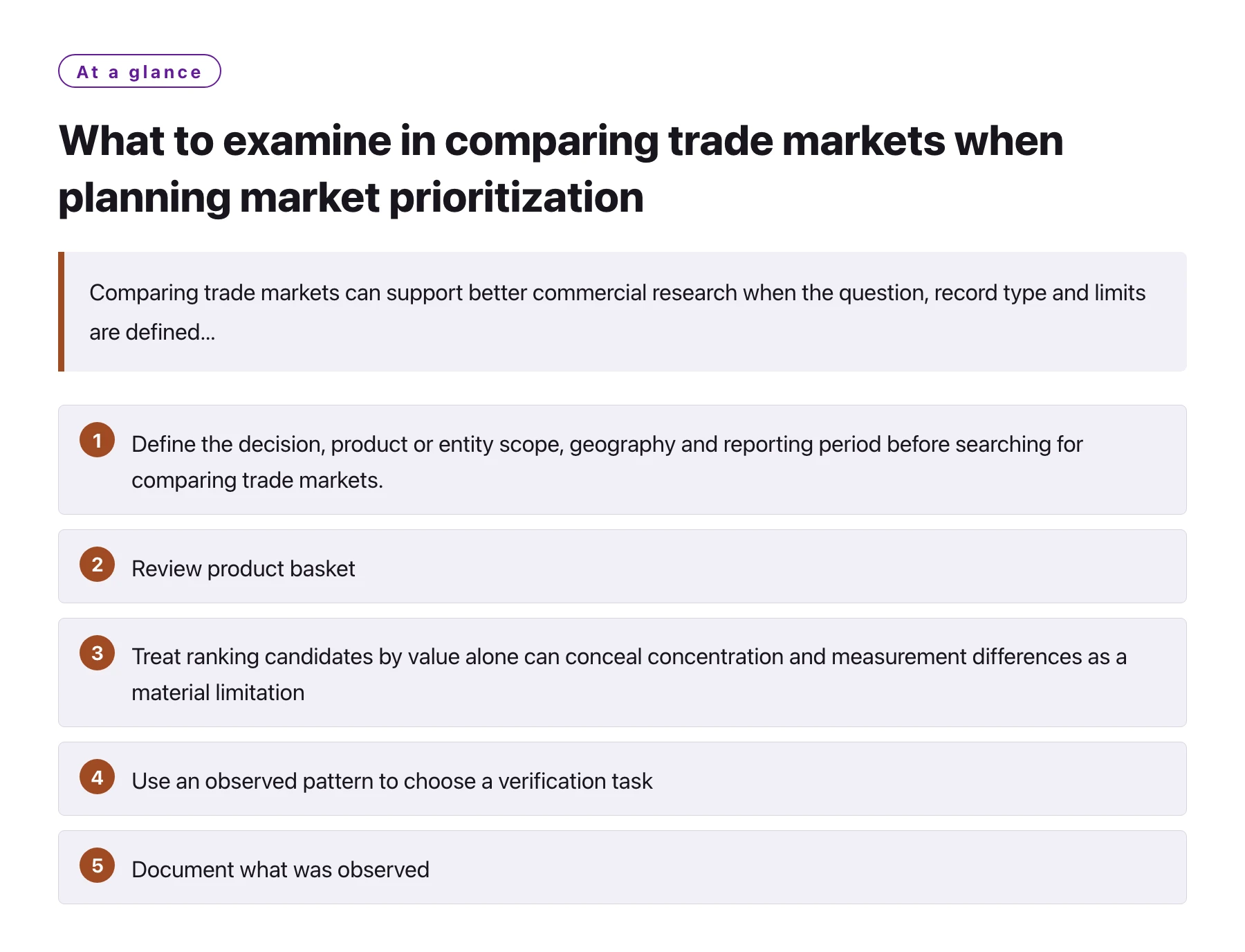 What to examine in comparing trade markets when planning market prioritization——全文要点速览